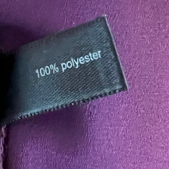 The Limited Womens Chiffon Blouse Small Dark Wine Cap Sleeve Split Neck Sheer - Picture 5 of 6